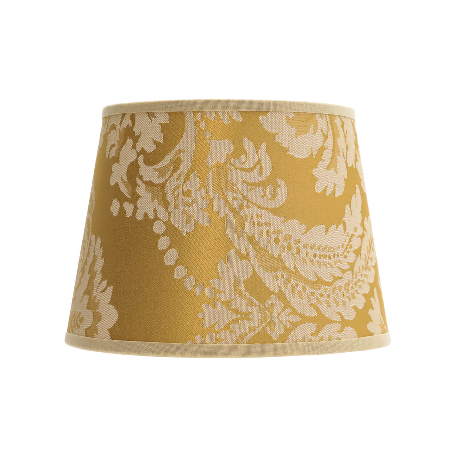 Stoff Lampenschirm Gold Barock Motiv Ø19,5cm E14 Tischleuchte Nachttischlampe