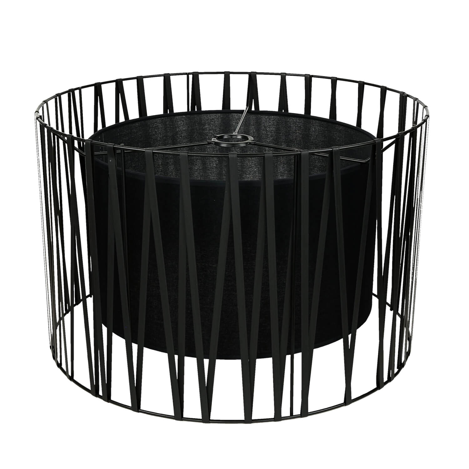 Lampenschirmkäfig 'Dome XL' Aus Metall – E27-Fassung, Schwarz, Für Pendelleuchten & Industrie-Look
