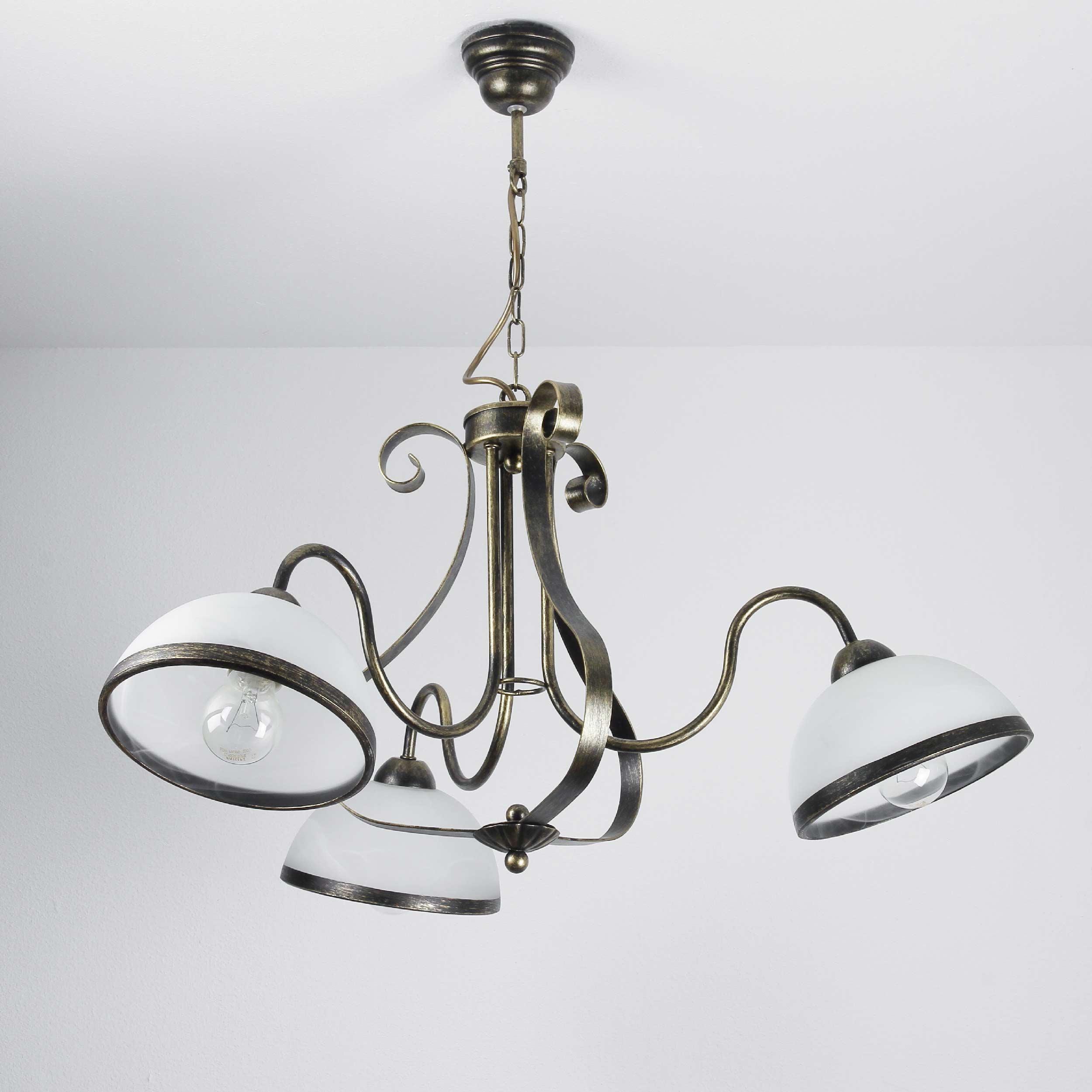 Rustikal Pendelleuchte in Messing Ø81cm 3x E27 Hängeleuchte