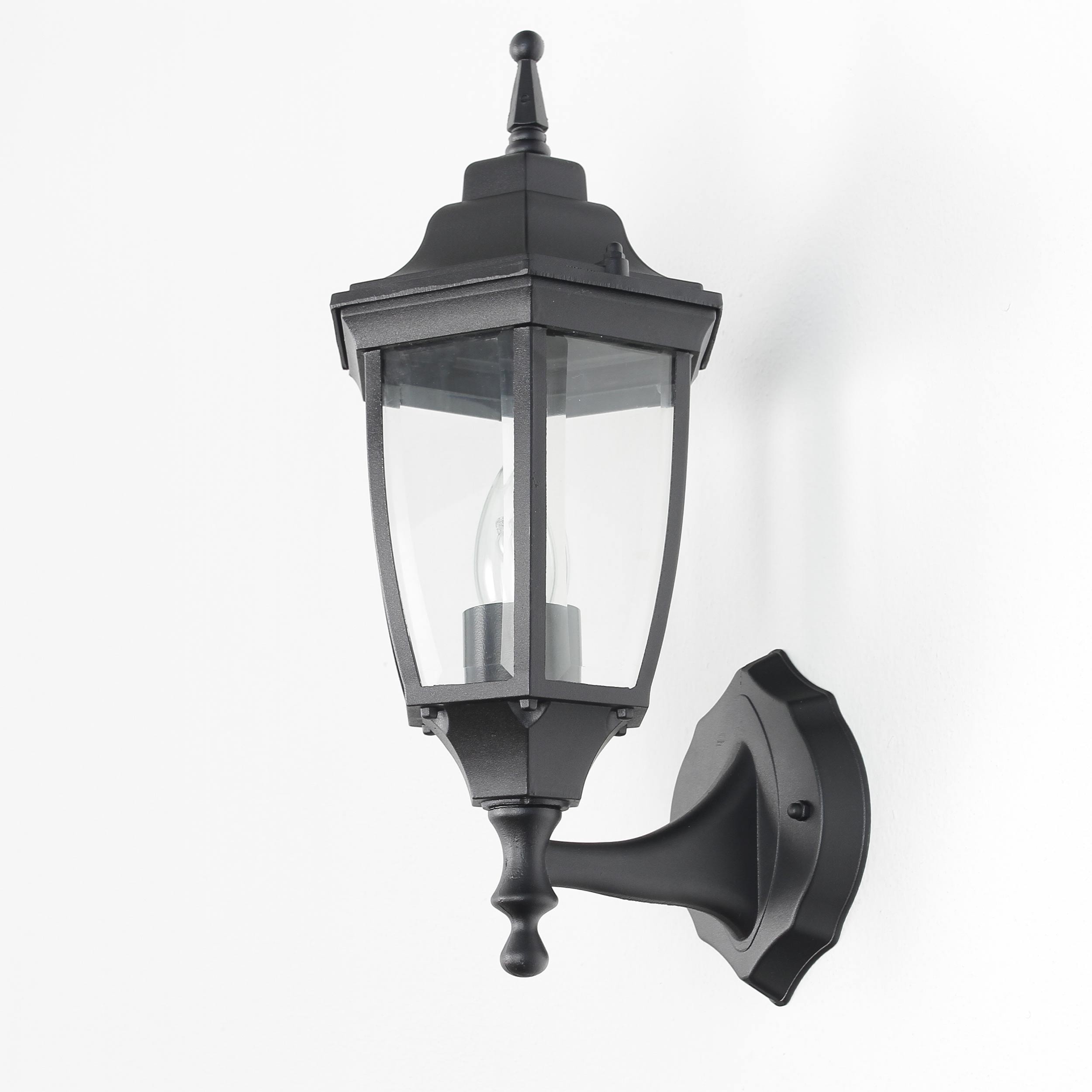 Wandleuchte Alu inkl. heller 12W LED schwarz Leuchte Wand Wandlampe