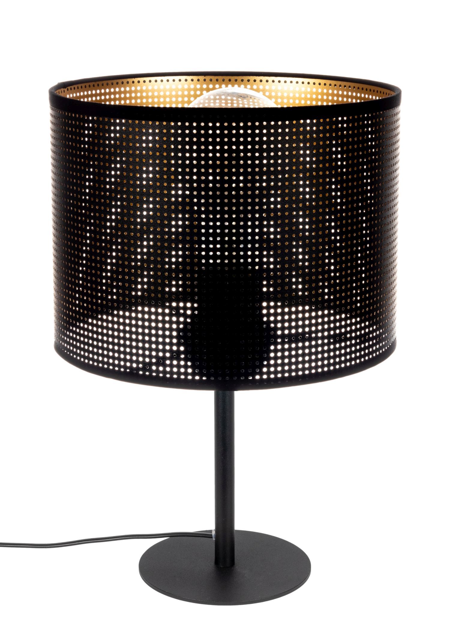 Tischleuchte Dormitorio Desván Metal Negro Oro E27 H:30 cm pequeñas