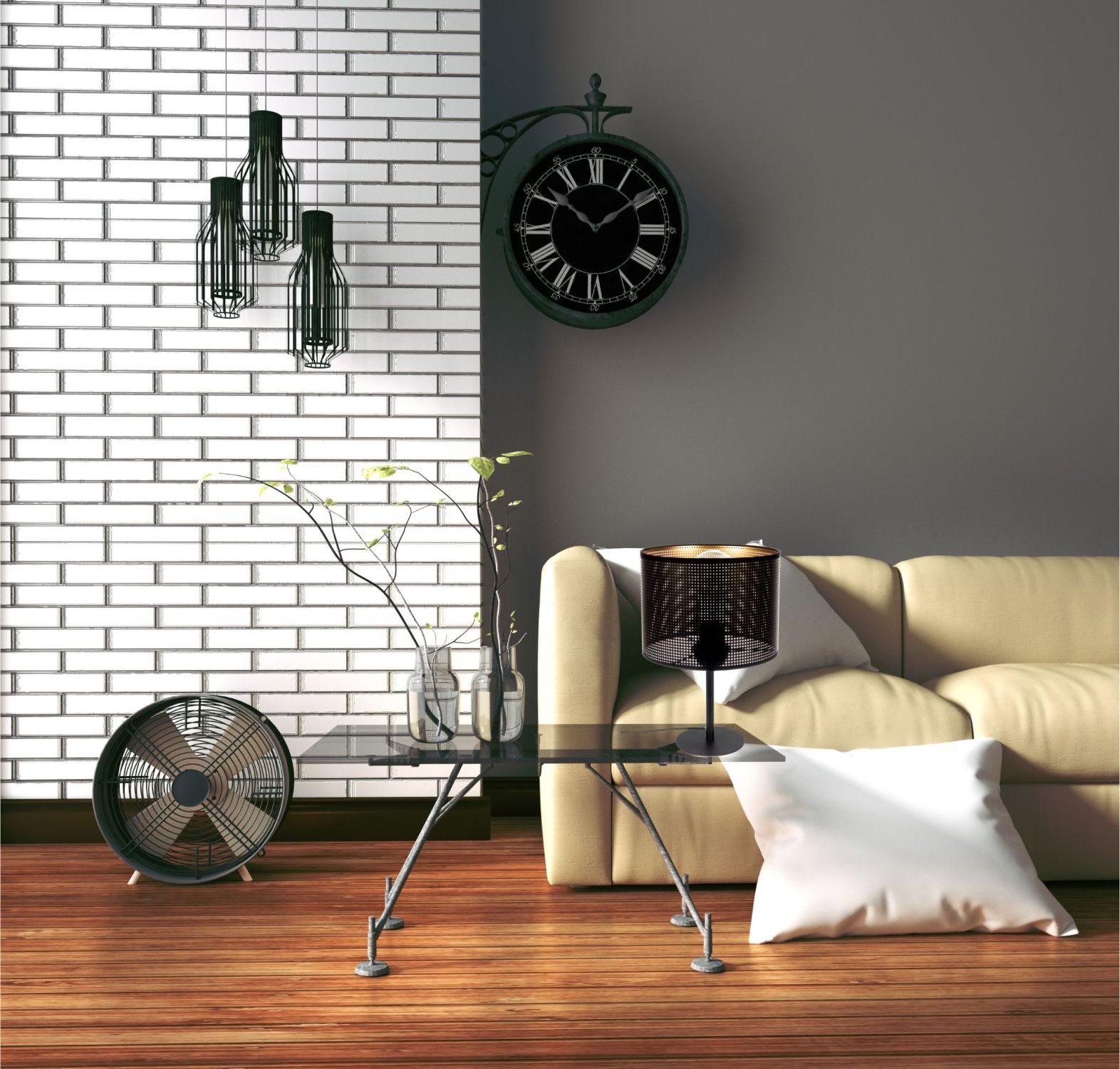 Tischleuchte Dormitorio Desván Metal Negro Oro E27 H:30 cm pequeñas - Imagen 7 de 9