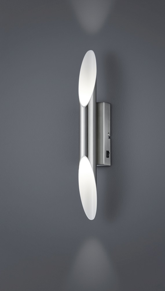 Wandleuchte in Nickel Wand Schalter Boden- und Deckenfluter Wandlampe