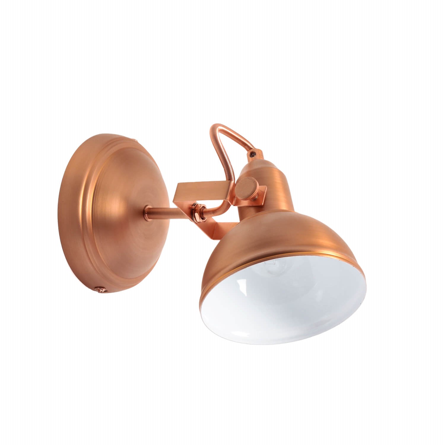 Retro Wandlampe Kupfer E14 Ø12cm T:26cm schwenkbar Wand Strahler Decke