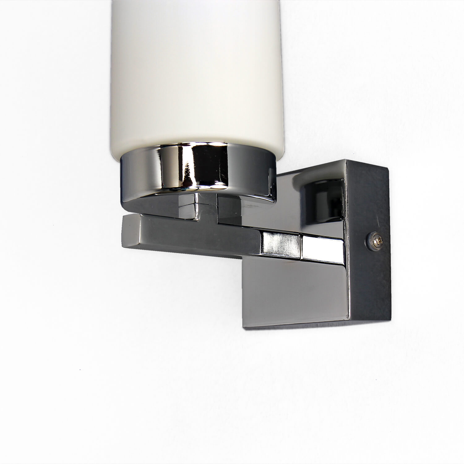 Moderne Wandleuchte in Chrom E14 Wandlampe Badlampe Beleuchtung Glas