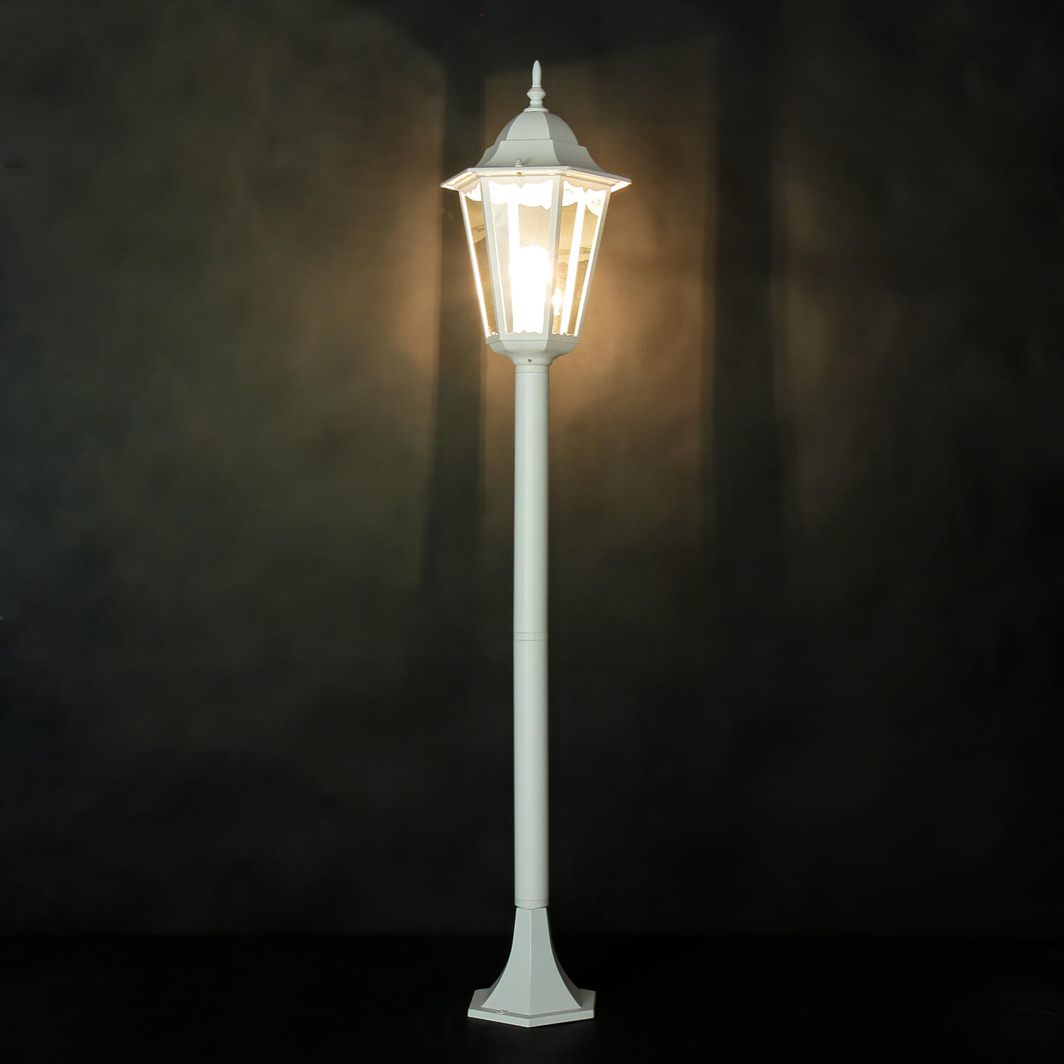 Rustikale Weg Beleuchtung Garten Weiß E27 106cm wetterfest Stehlampe