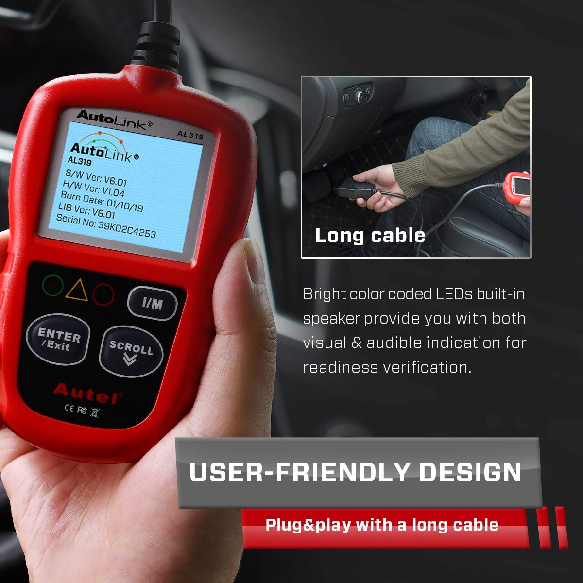AUTEL AL319 OBD2 Scanner Valise de Diagnostic UnClic Auto Outils