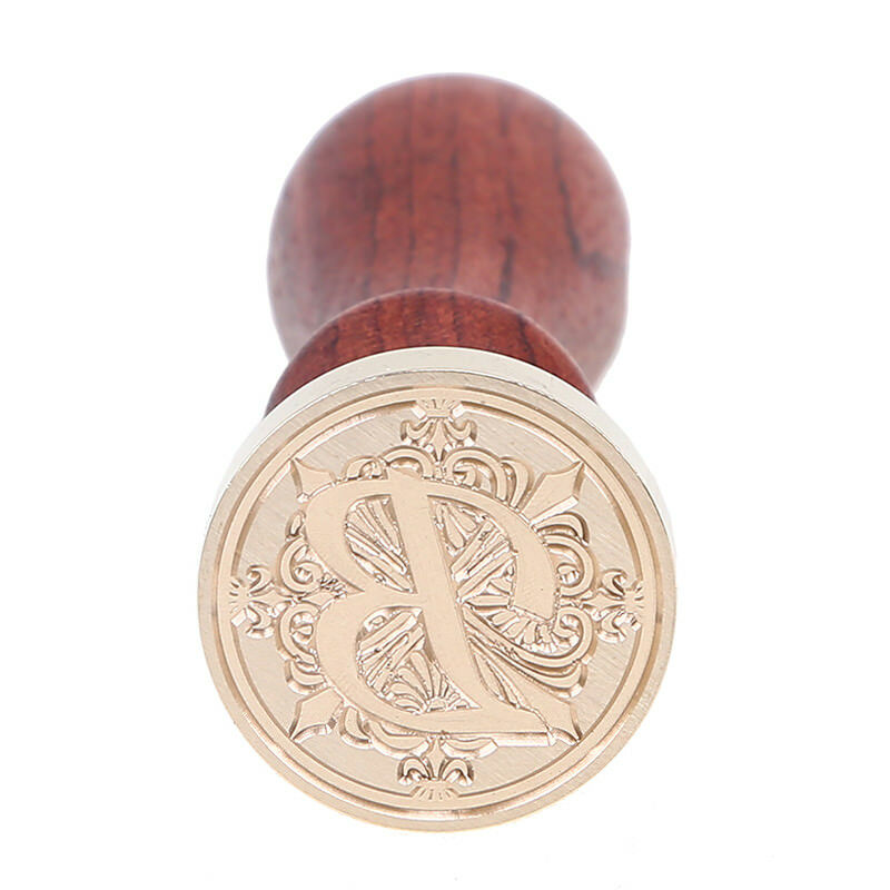 A LAAT Classic 26 A-Z Alphabet Letter Stamp Retro Seal Wax Stamp Assorted Color Wood Sealing Wax for Wedding Decoration
