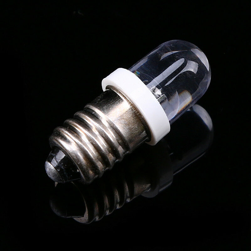 2/10Pcs E10 LED Screw Base Indicator Bulb 6/12/24V DC Illumination Lamp