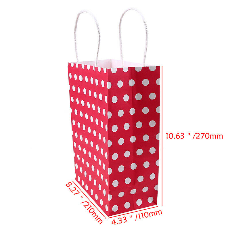Sweet Polka Dot Craft Paper Gift Bags Party Supplies Food Candy Bread Paper Bags