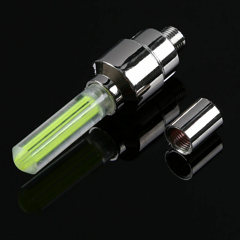 1//4 x Neon LED Flash Light Lamp Bike Car Tire Tyre Wheel Valve Sealing Caps Tool