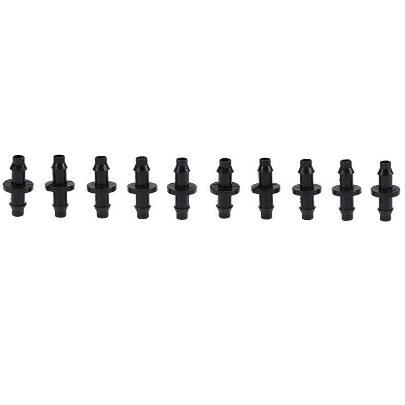 10-100pcs Barb Connector Double Way for 4//7mm Garden Yard Drip Irrigation Hose