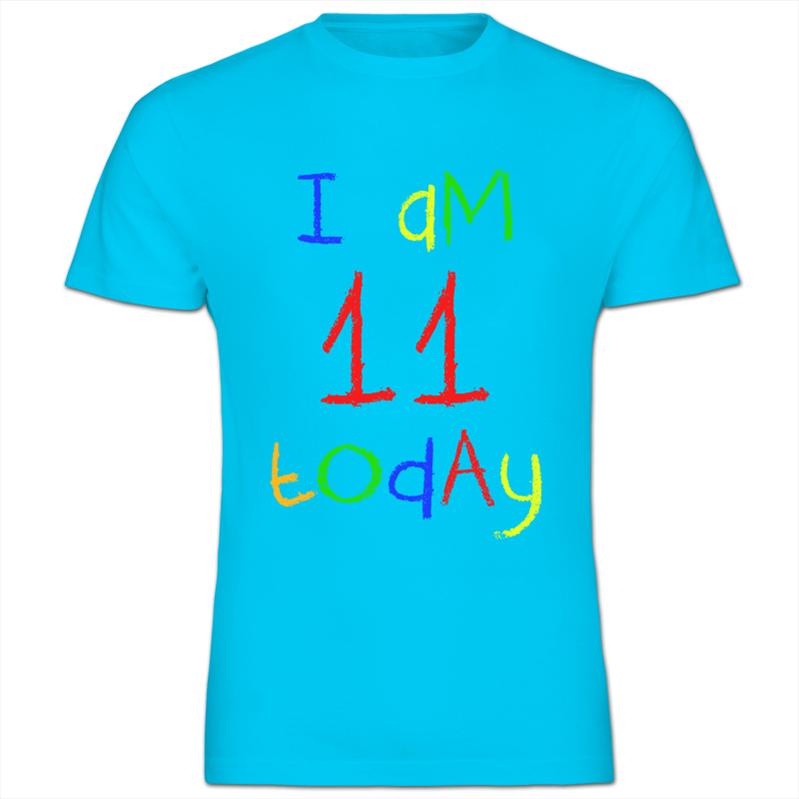 Ich bin 11 heute Kinder 11. Geburtstag Kinder Junge Mädchen T-Shirt - Bild 6 von 11