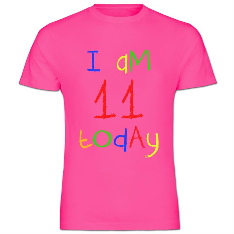 Ich bin 11 heute Kinder 11. Geburtstag Kinder Junge Mädchen T-Shirt - Bild 4 von 11
