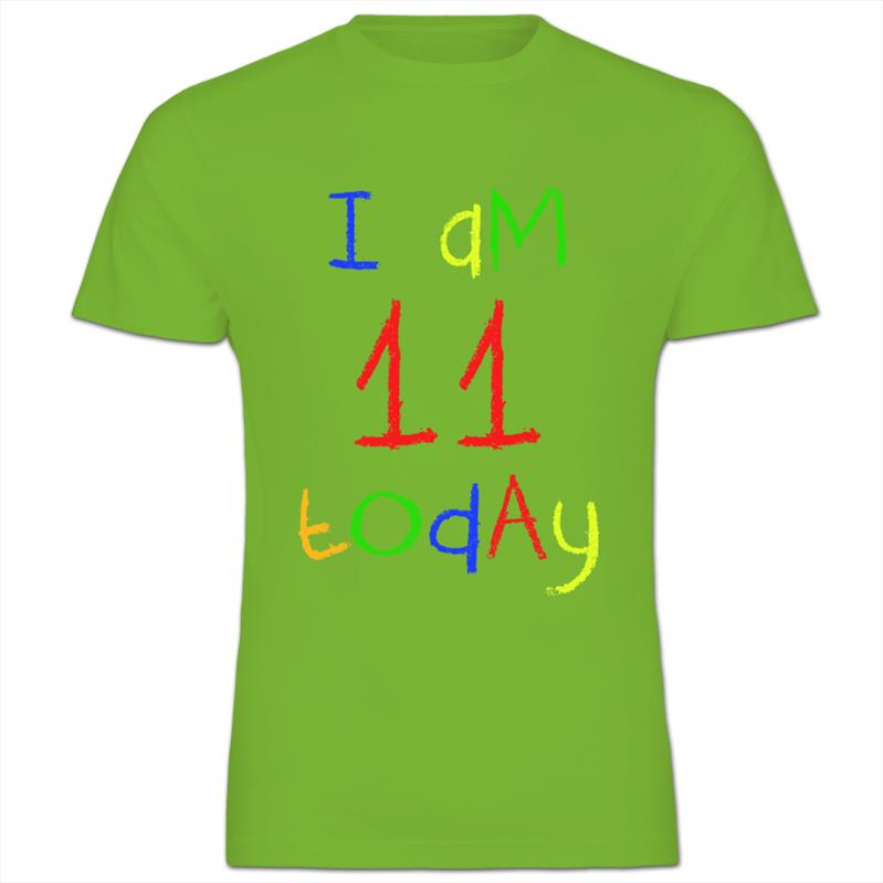 Ich bin 11 heute Kinder 11. Geburtstag Kinder Junge Mädchen T-Shirt - Bild 3 von 11