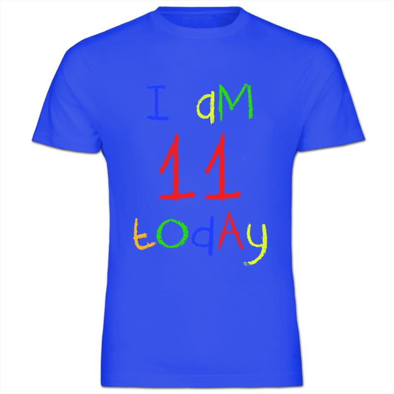 Ich bin 11 heute Kinder 11. Geburtstag Kinder Junge Mädchen T-Shirt - Bild 8 von 11