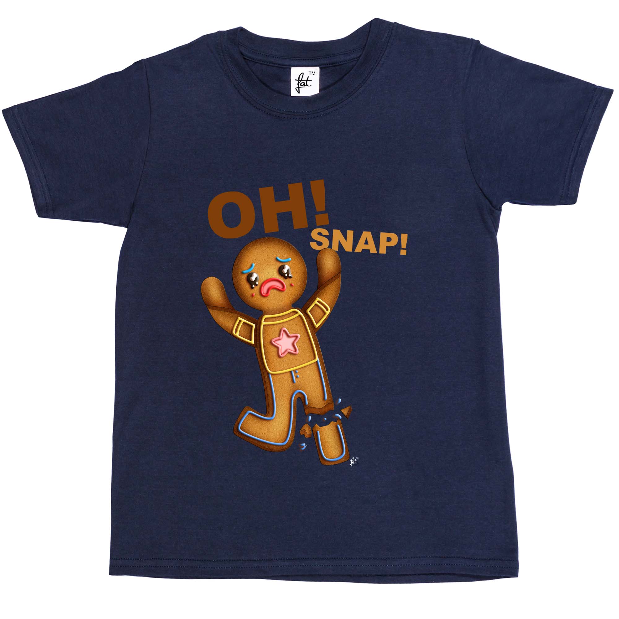 Oh Snap! Lebkuchenmann mit gerissenem Bein Kinder Jungen / Mädchen T-Shirt - Bild 7 von 16