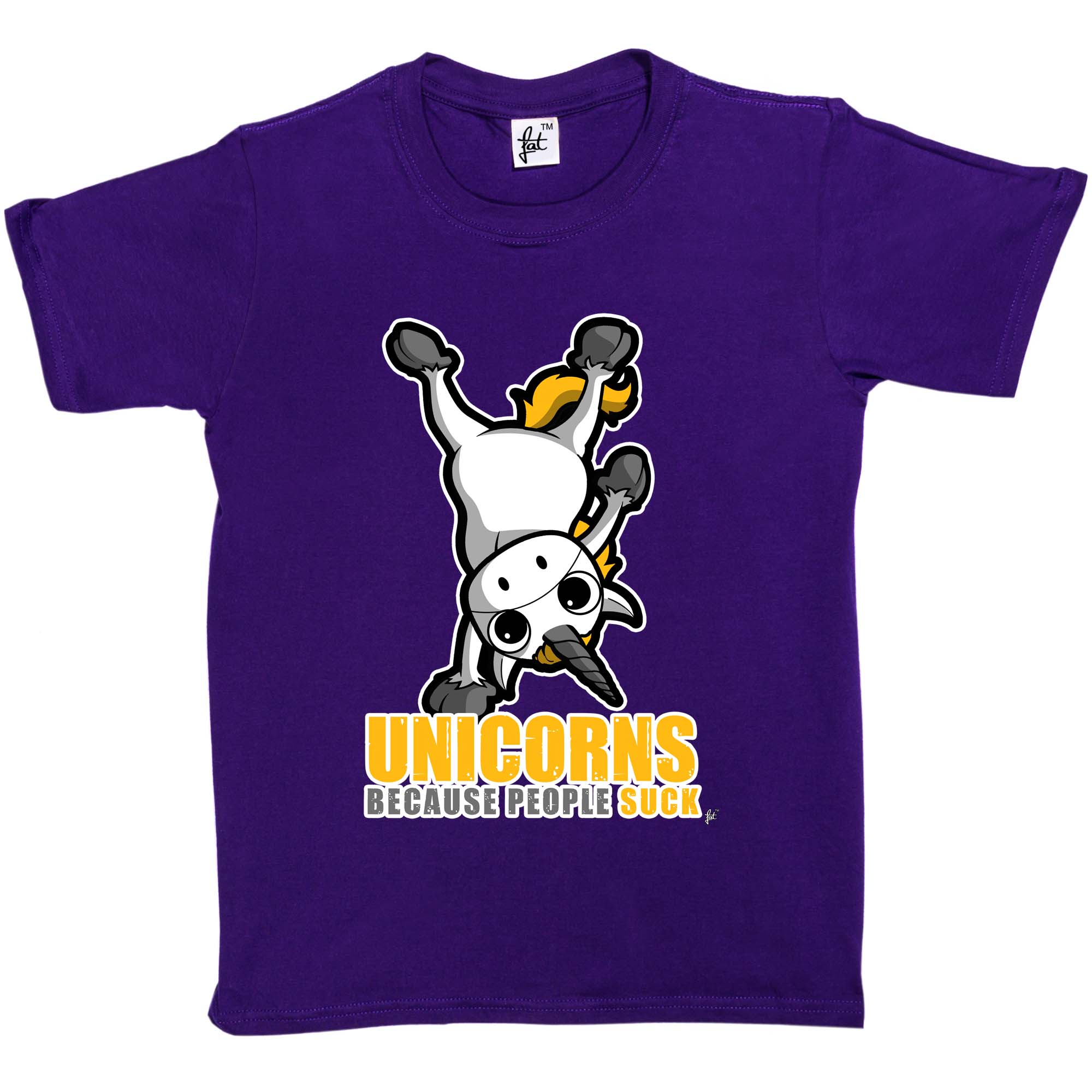 Unicorns Because People Suck Unicorn Handstand Kids Girls T-Shirt