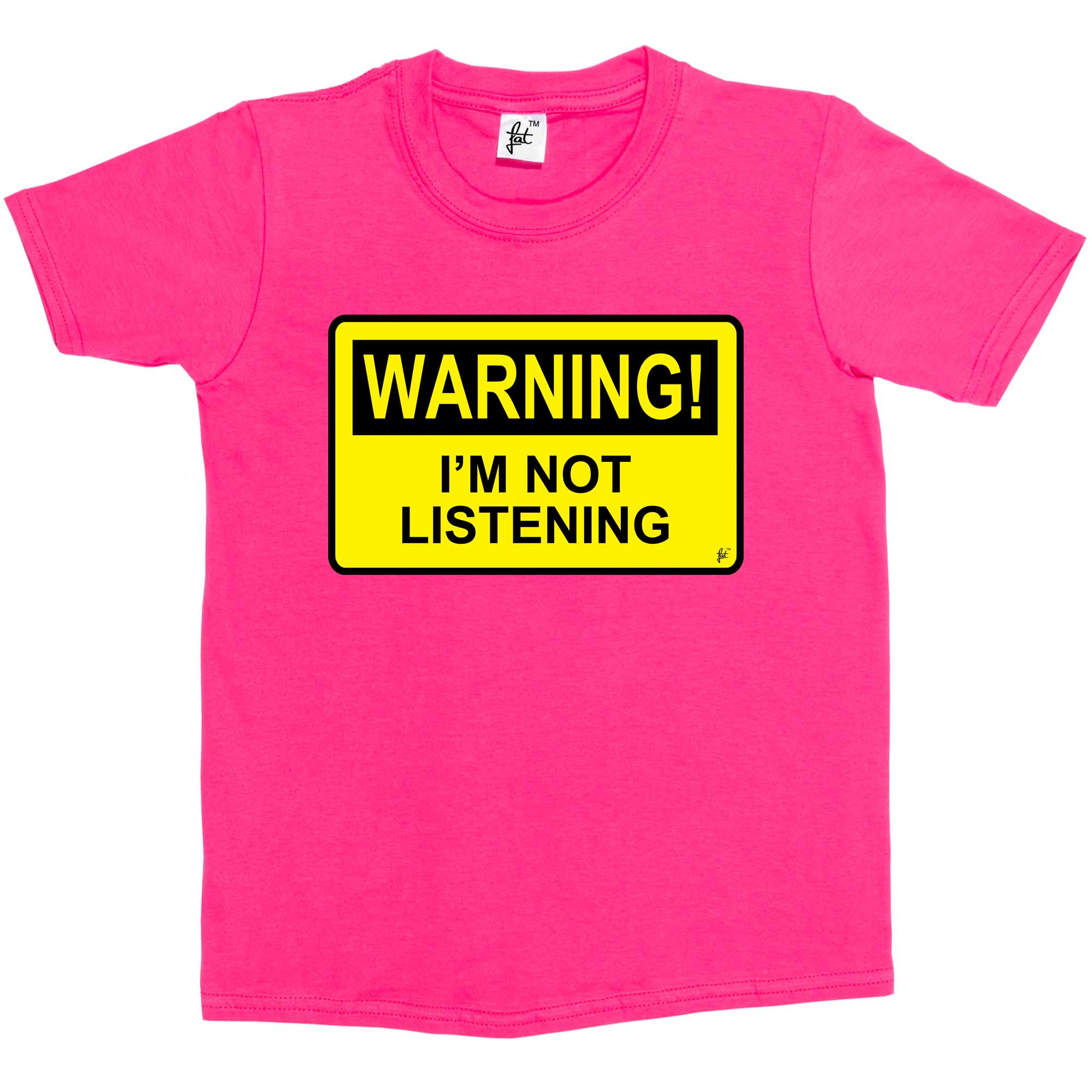 Warnung ich höre nicht Gefahr Spaß Humor Kinder Jungen / Mädchen T-Shirt - Bild 7 von 18