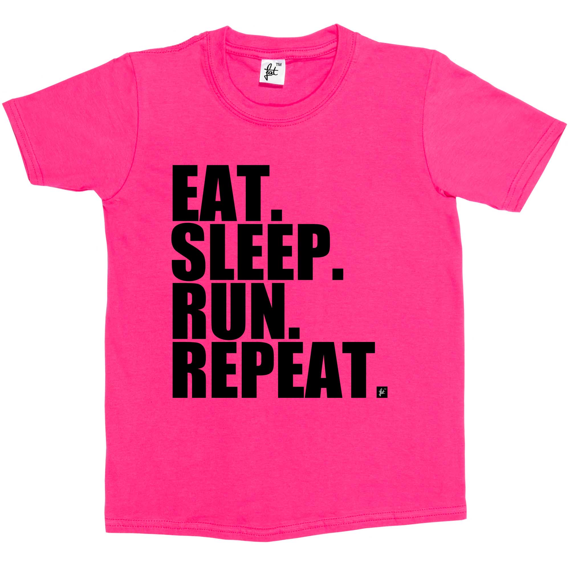 Repeat Eat Running Exercise Kids Boys // Girls T-Shirt Run Sleep