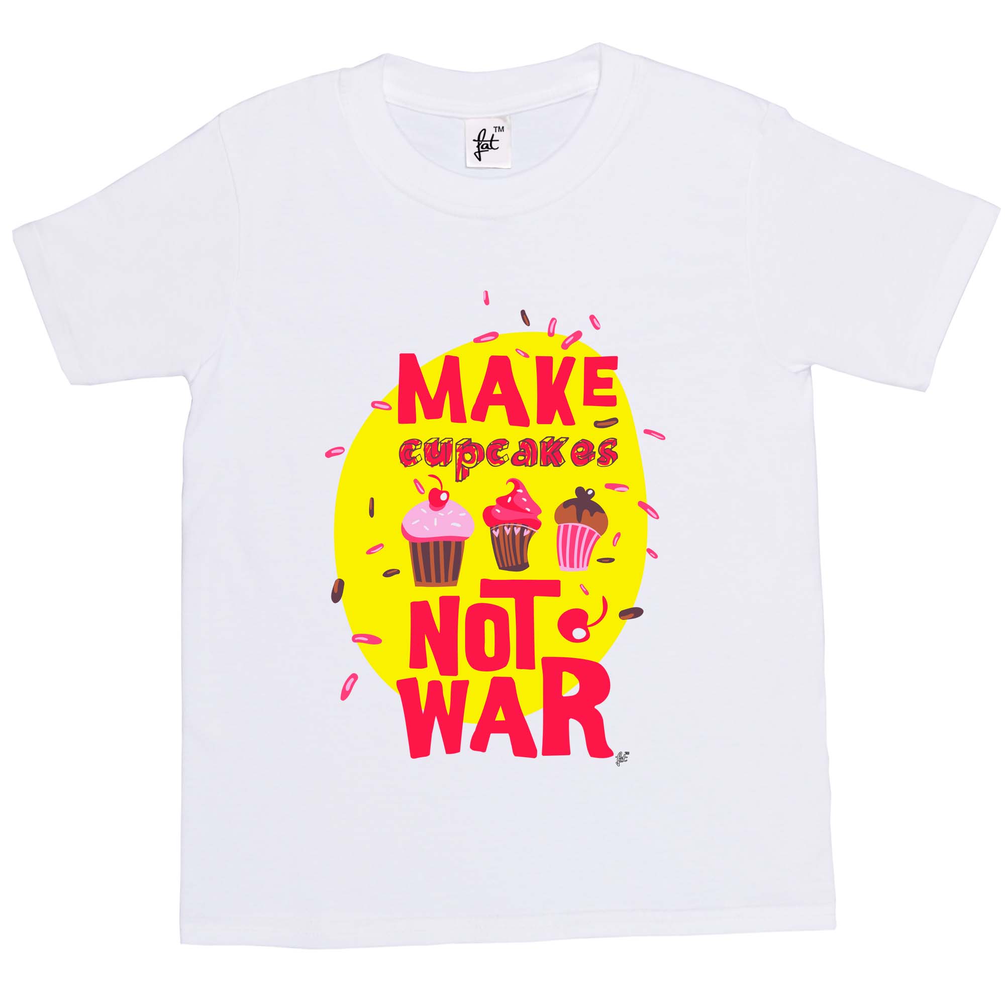 Camiseta Make Cupcakes Not War Peace Love Tranquillity niños niñas - Imagen 9 de 10