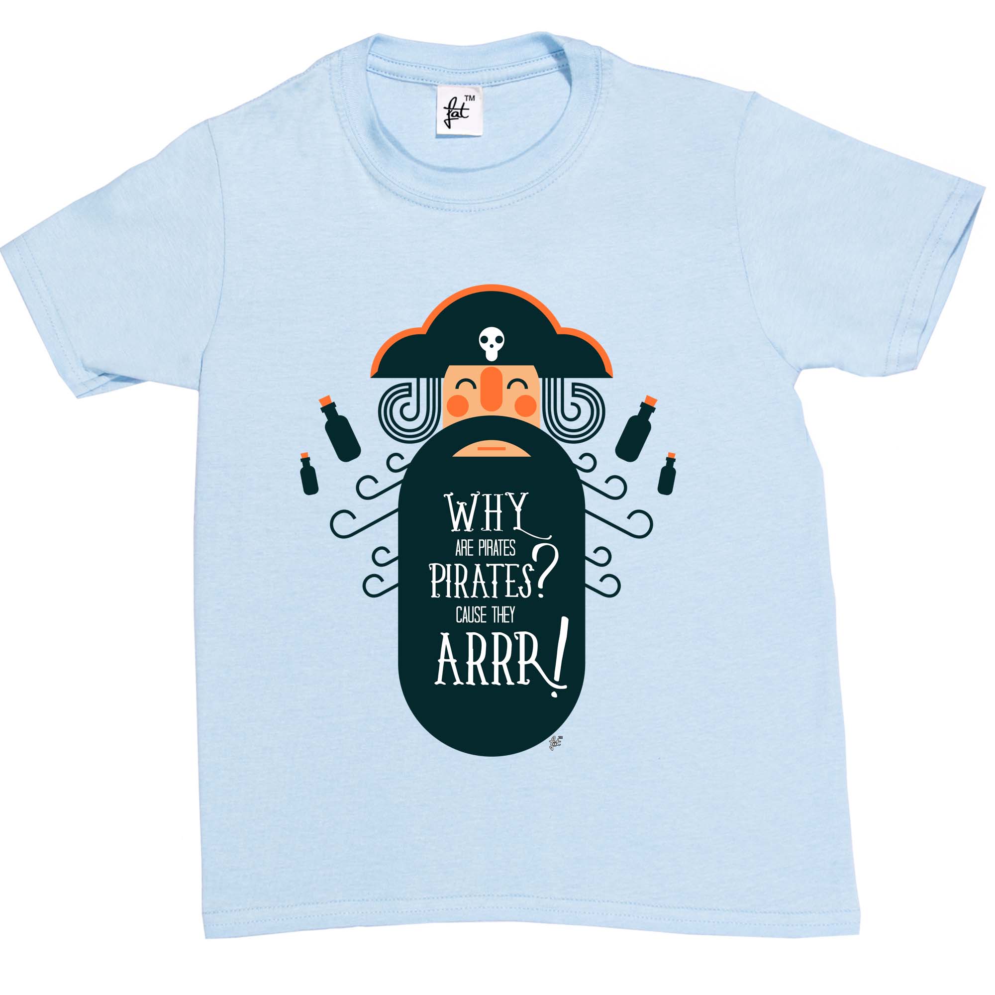 Why Are Pirates Pirates? Because They Arr! Funny Kids Boys / Girls T-Shirt - Picture 7 of 10