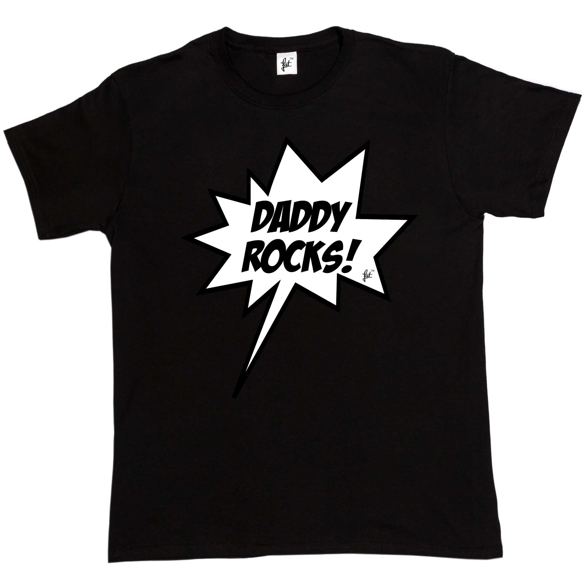Daddy Rocks! Cool Dad Fathers Day Gift Birthday Christmas Present Mens T-Shirt