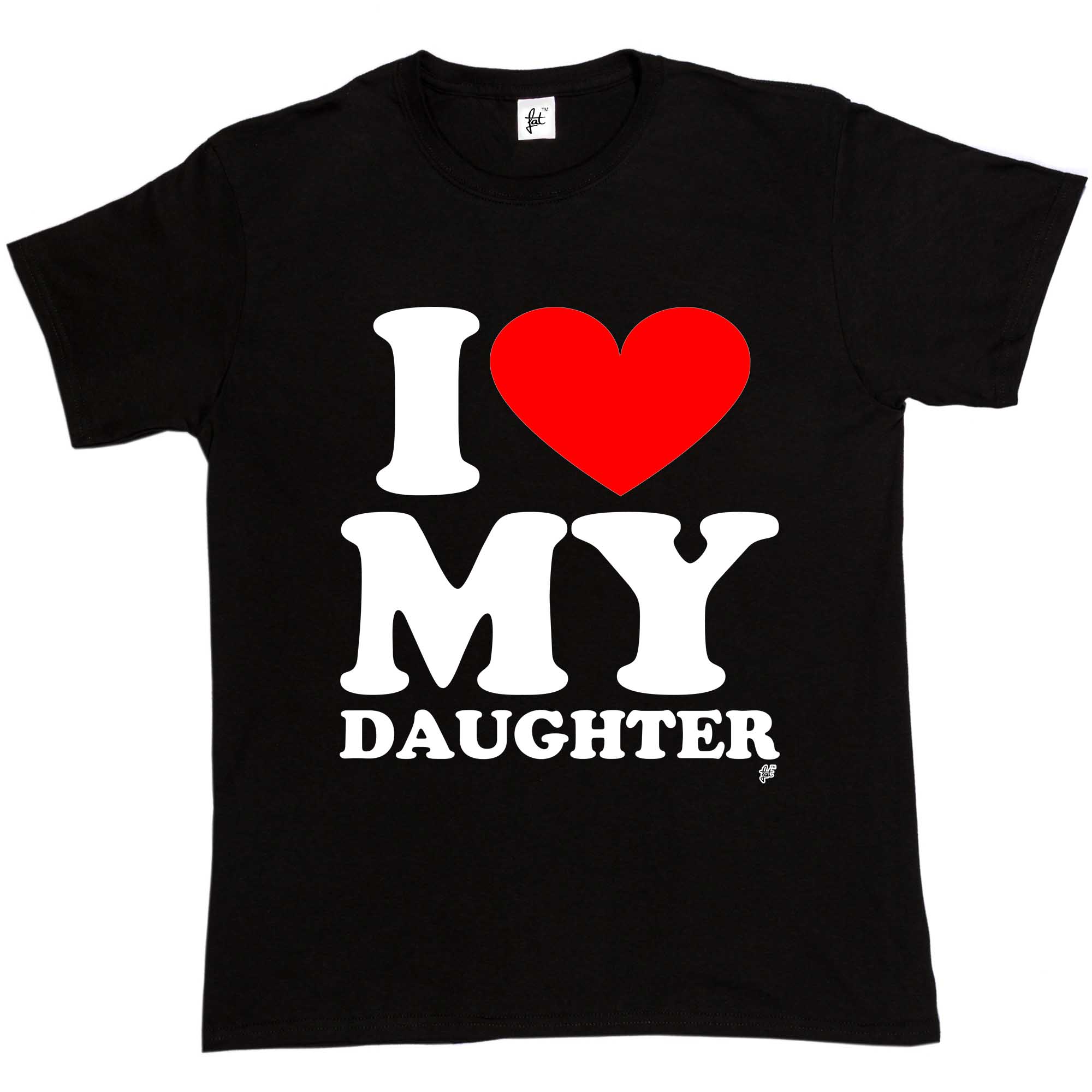 Camiseta I Love My Daughter Red Heart para hombre - Imagen 3 de 10