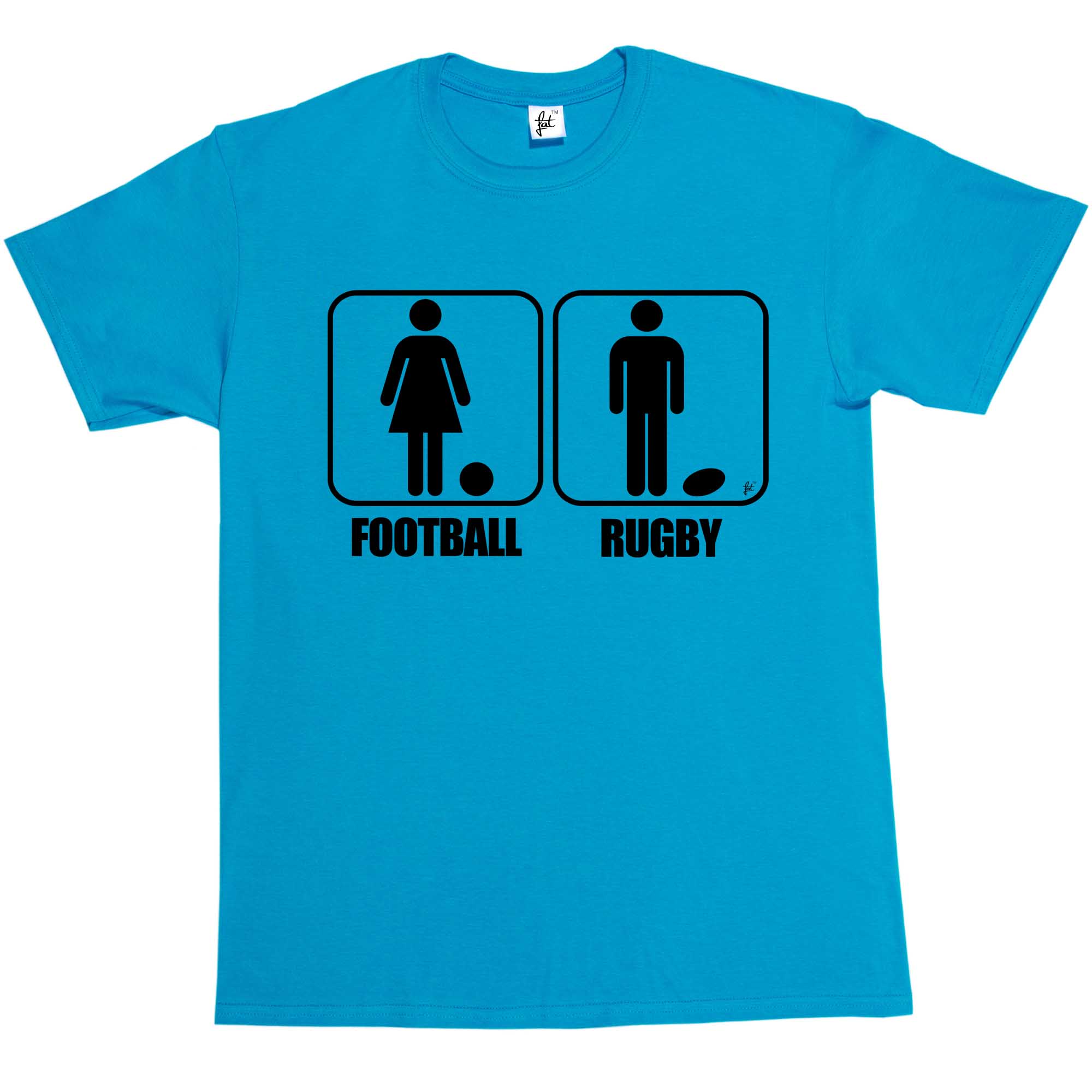 Rugby ist ein Mann Sport & Fußball ist für Frauen lustig Sarkasmus Geschenk Herren T-Shirt - Bild 13 von 16