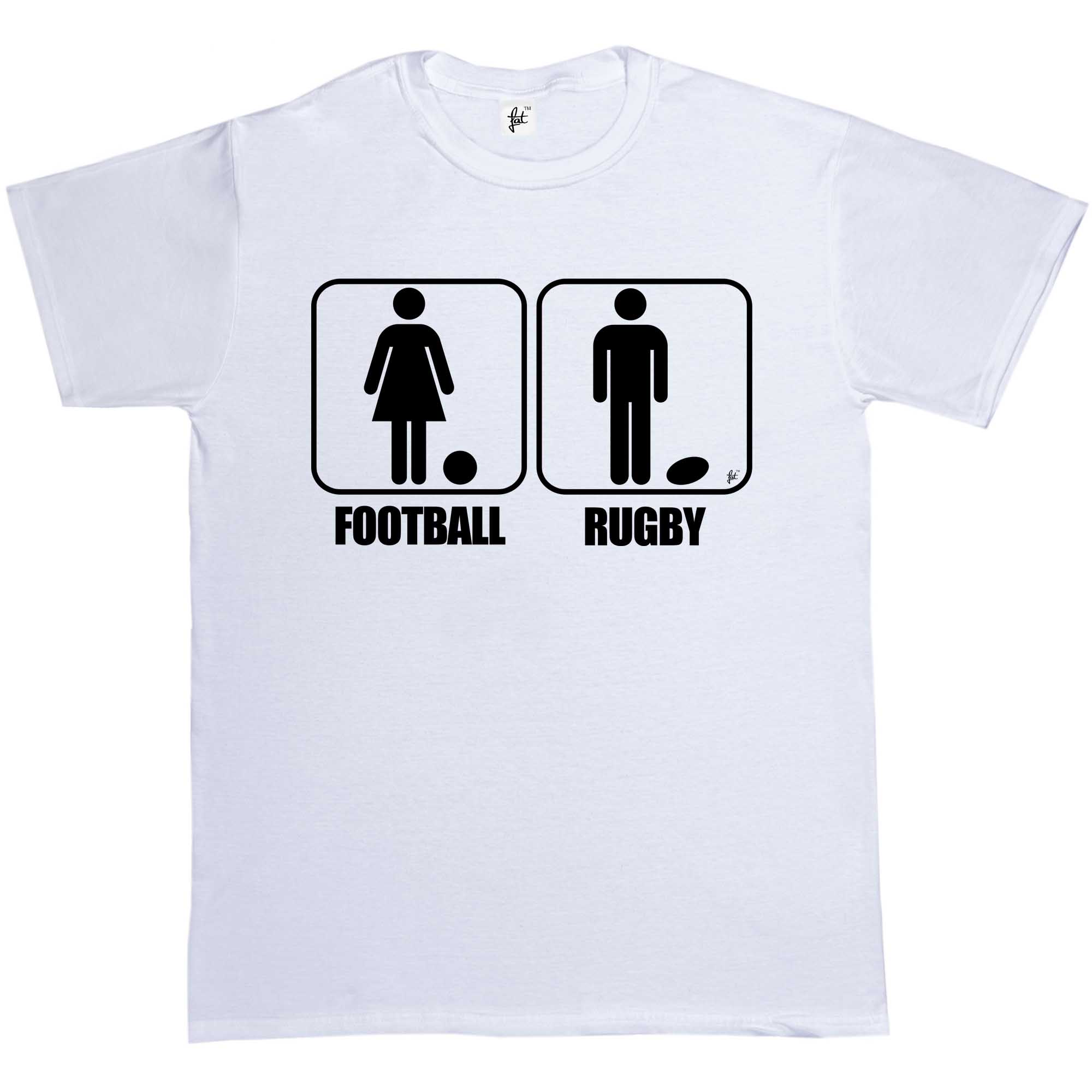 Rugby ist ein Mann Sport & Fußball ist für Frauen lustig Sarkasmus Geschenk Herren T-Shirt - Bild 15 von 16