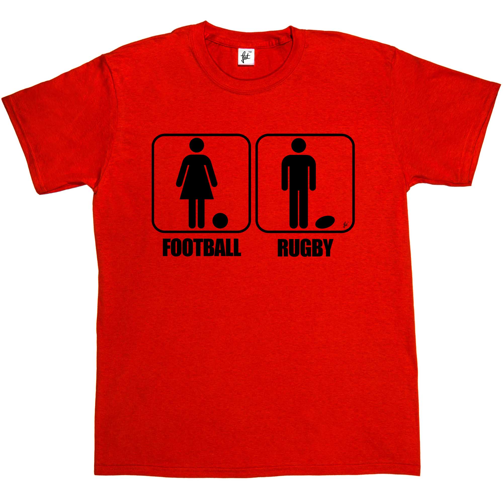 Rugby ist ein Mann Sport & Fußball ist für Frauen lustig Sarkasmus Geschenk Herren T-Shirt - Bild 9 von 16