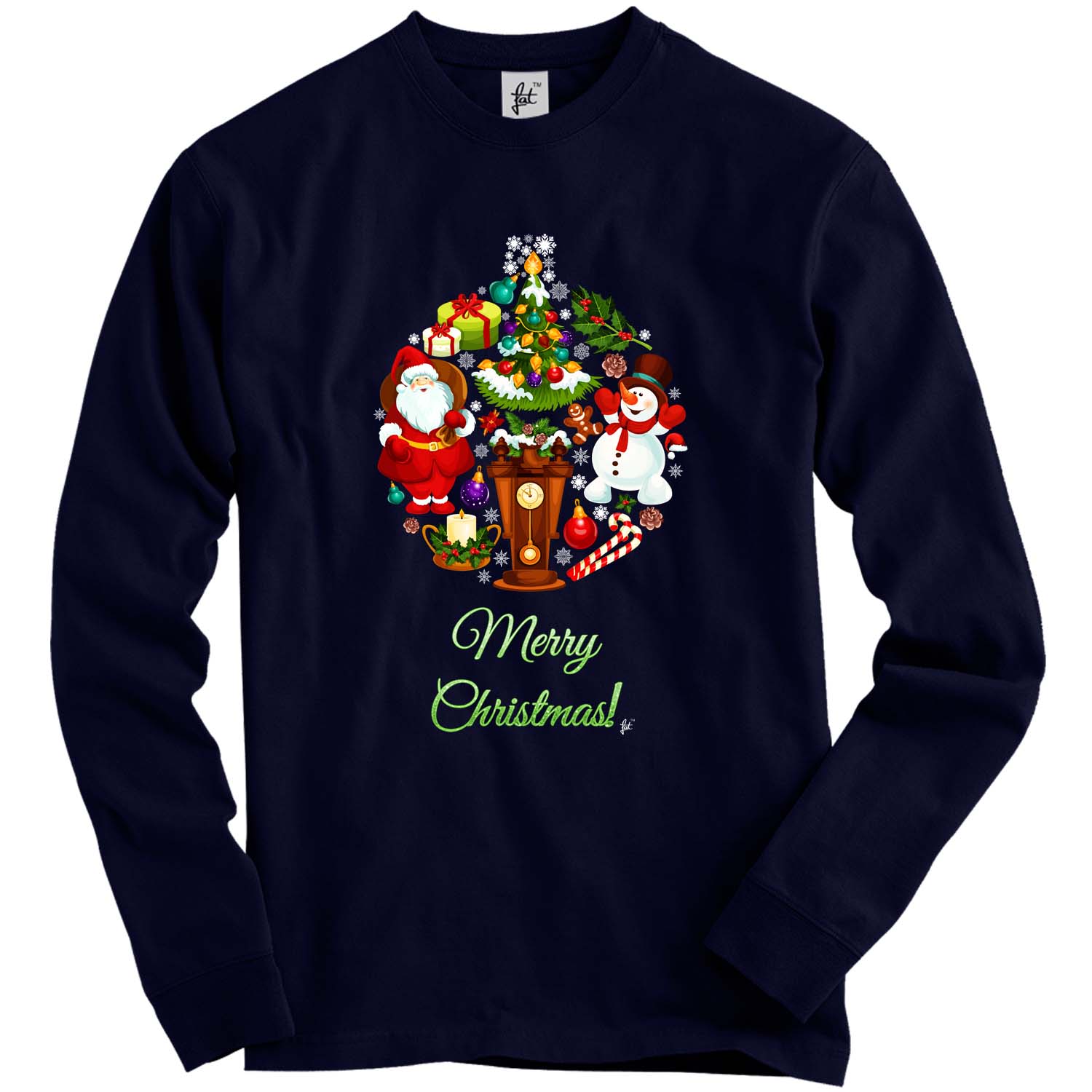 Weihnachtskohl aus Schneemann Weihnachtsmann Süßigkeitenstock Erwachsene Weihnachtspullover - Bild 11 von 16