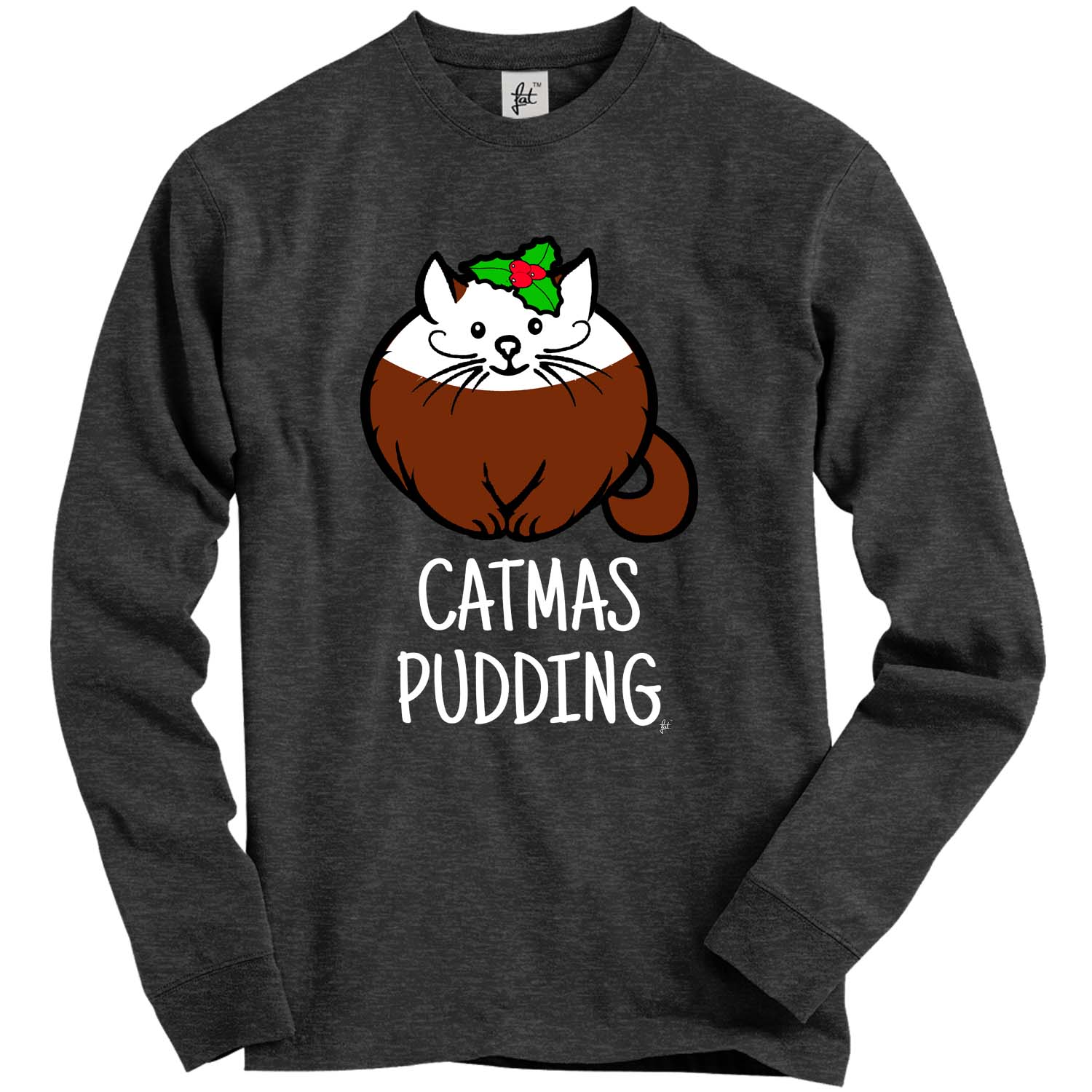 Catmas Pudding Frohe Weihnachten Pudding Katzenliebhaber Erwachsene Weihnachten Pullover - Bild 9 von 14