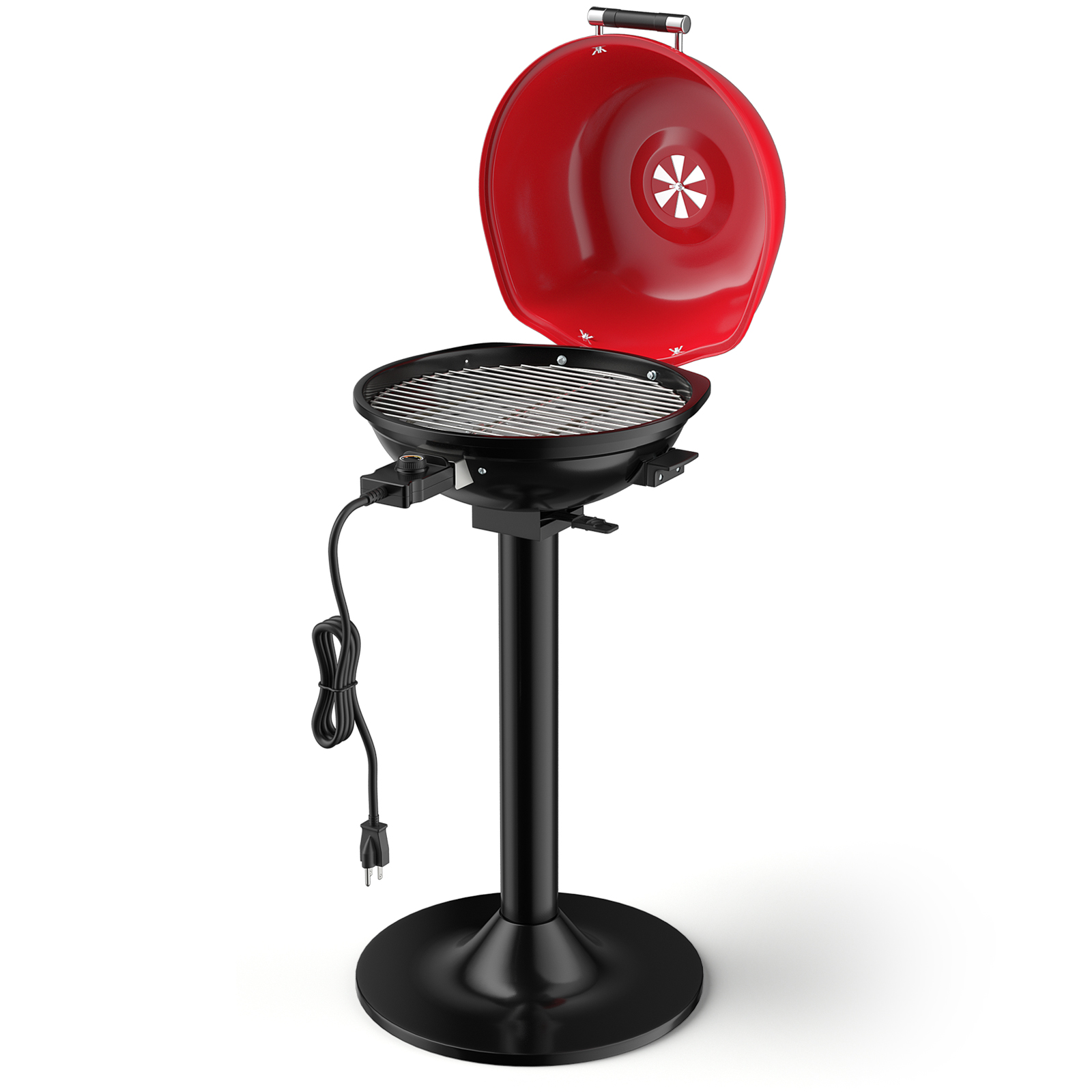 Parrilla de barbacoa eléctrica portátil de 1600 W con bandeja de recogida de aceite y ventilación de aire ajustable - Imagen 20 de 20