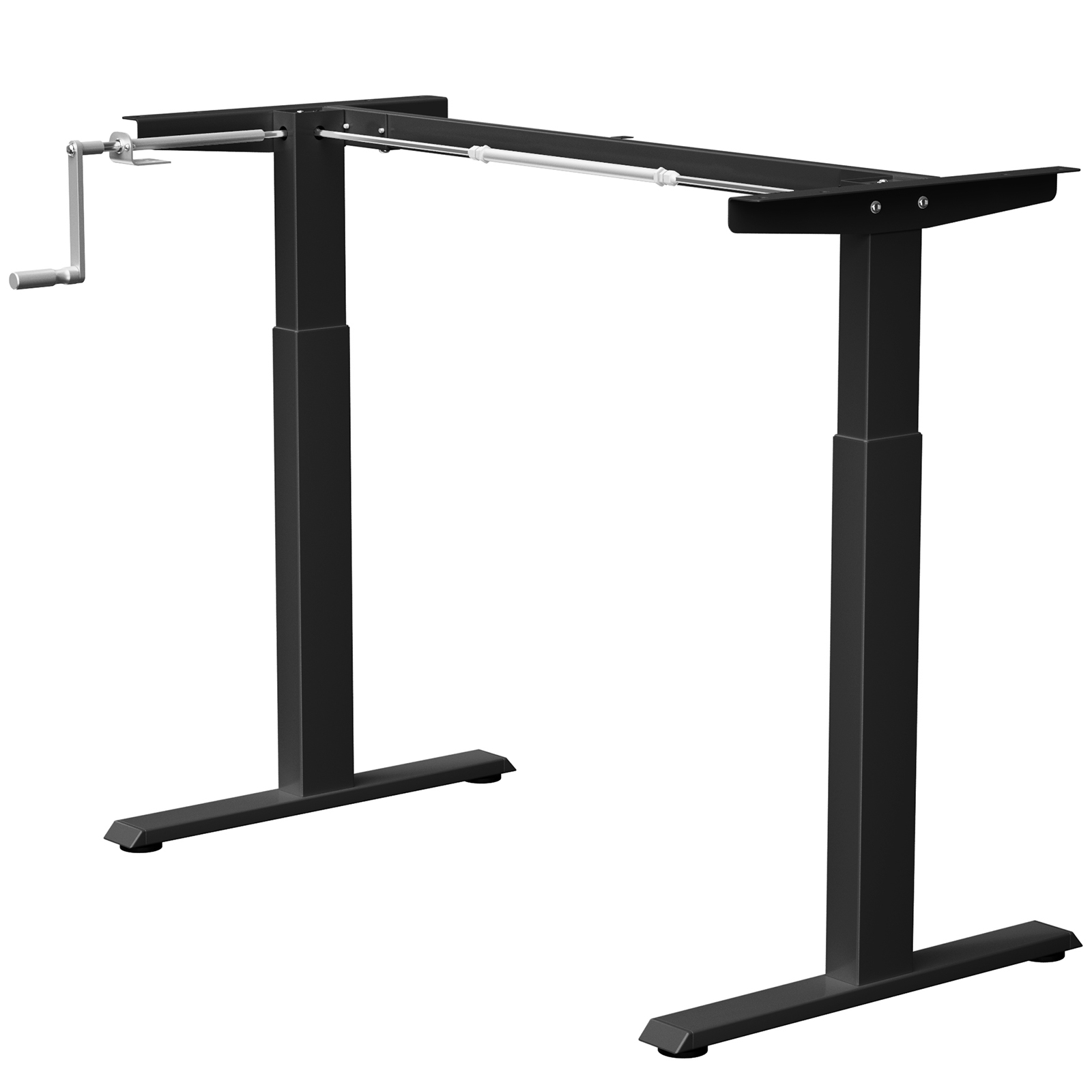 Costway Hand Crank Sit to Stand Desk Frame Adjustable Height Standing Base - Picture 22 of 33