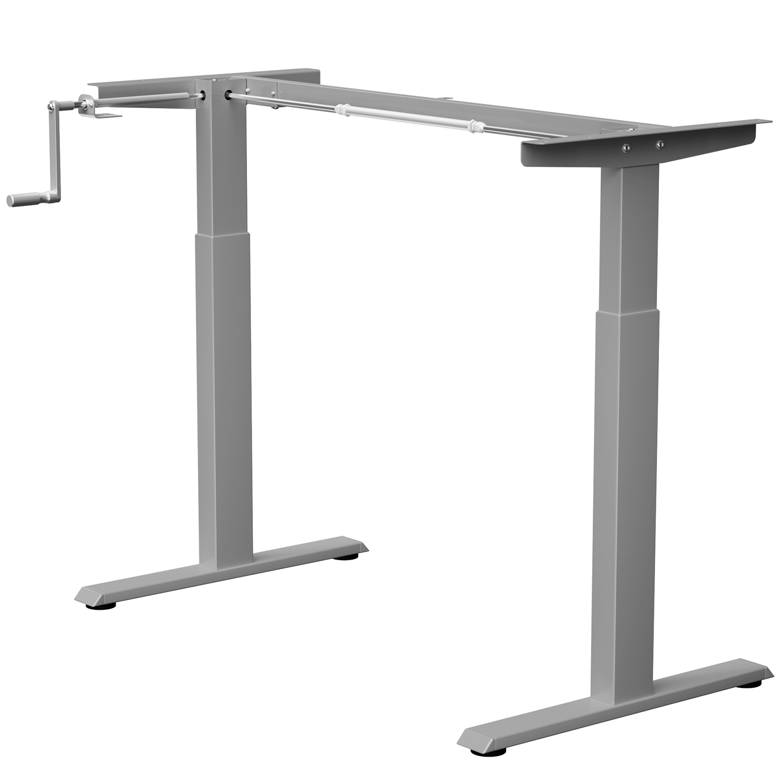 Costway Hand Crank Sit to Stand Desk Frame Adjustable Height Standing Base - Picture 11 of 33