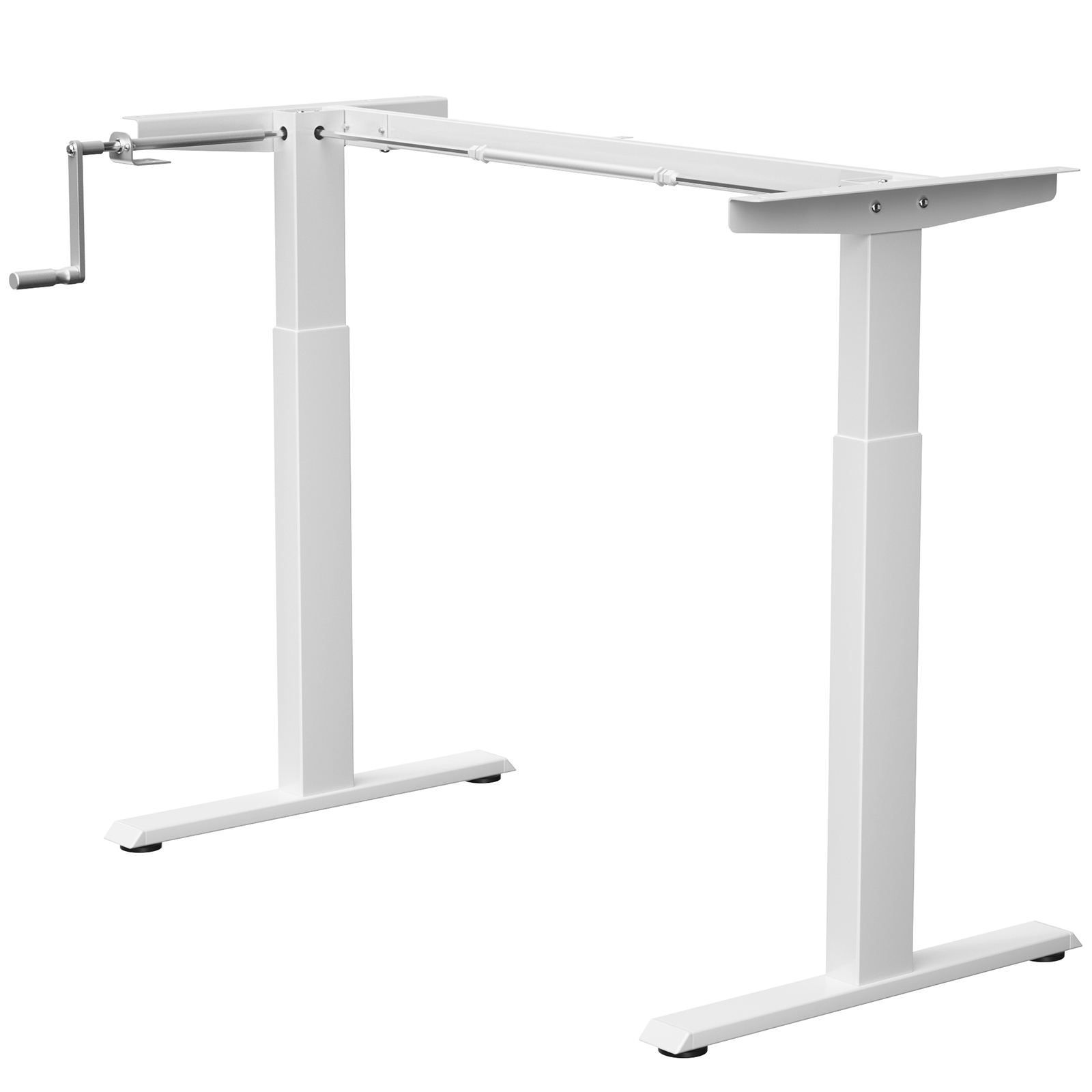 Costway Hand Crank Sit to Stand Desk Frame Adjustable Height Standing Base - Picture 33 of 33