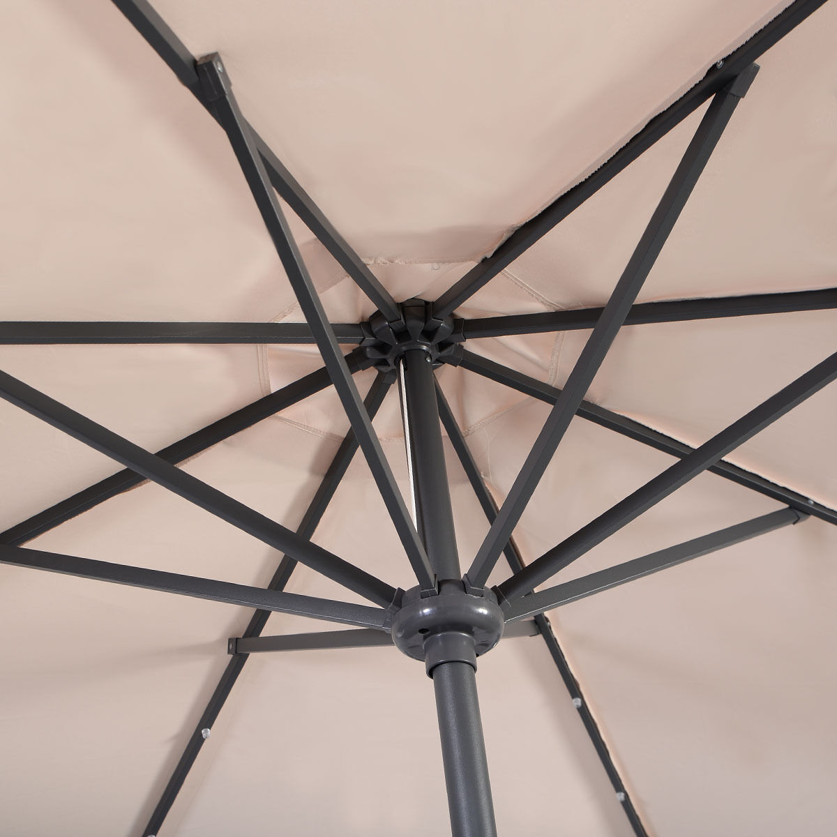 10FT Patio Solar Umbrella LED Patio Market Steel Tilt W/ Crank Outdoor - Picture 17 of 30