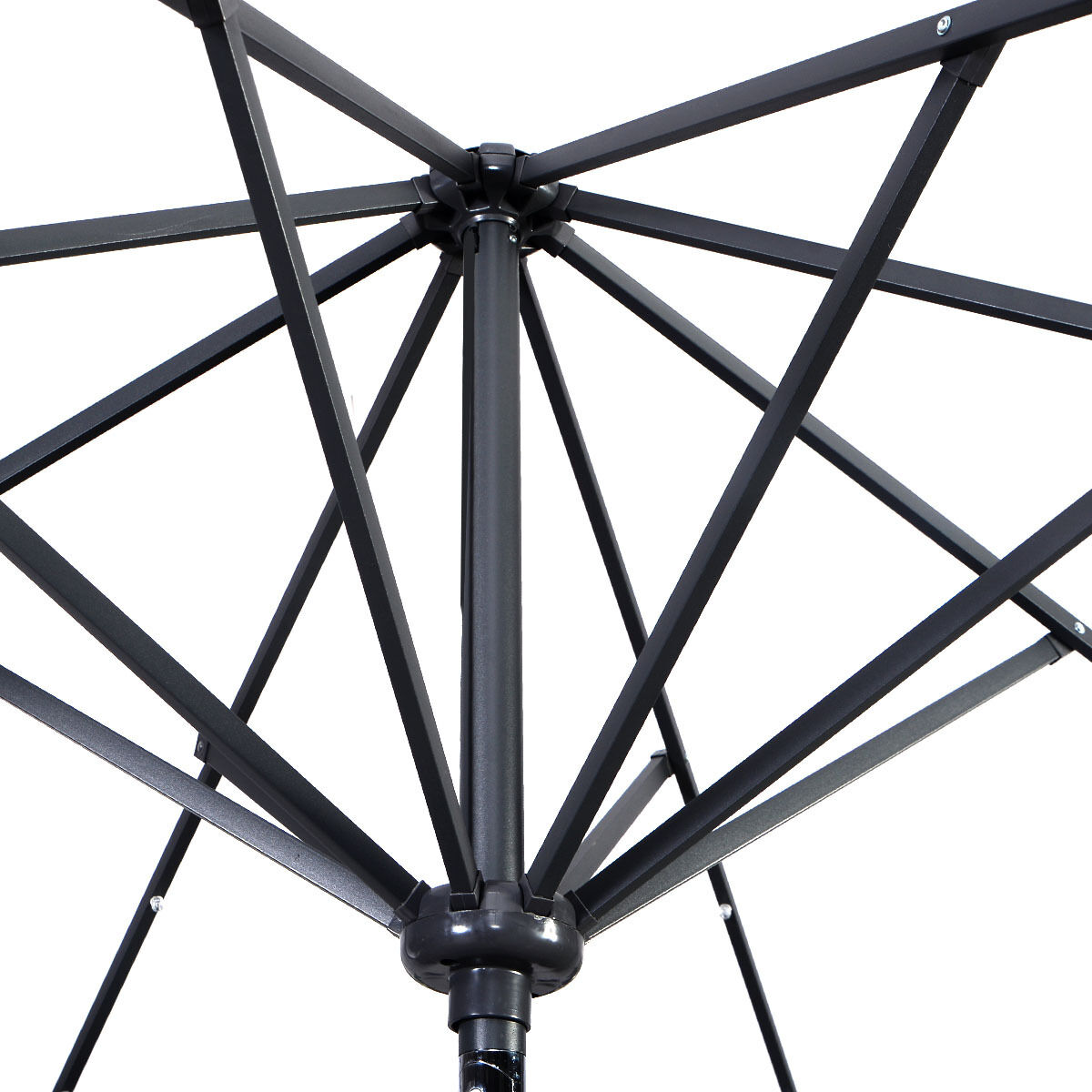 10FT Patio Solar Umbrella LED Patio Market Steel Tilt W/ Crank Outdoor - Picture 26 of 30