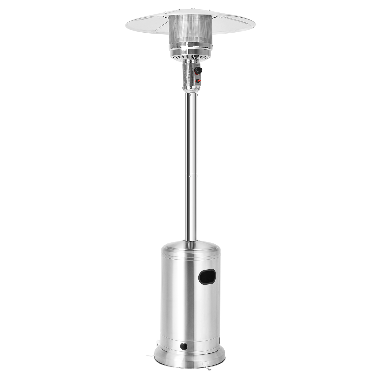 Costway 48000 BTU Stainless Steel Propane Patio Standing LP Gas Heater W/ Wheels