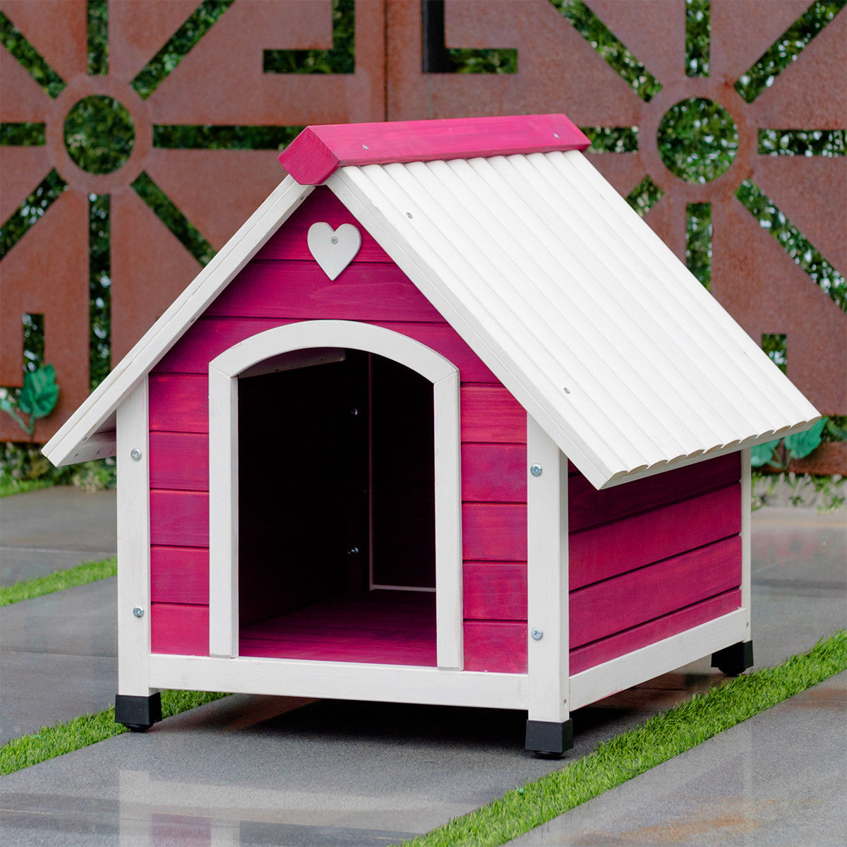 Wooden Princess Dog House Large/ Medium Pet Shelter ...