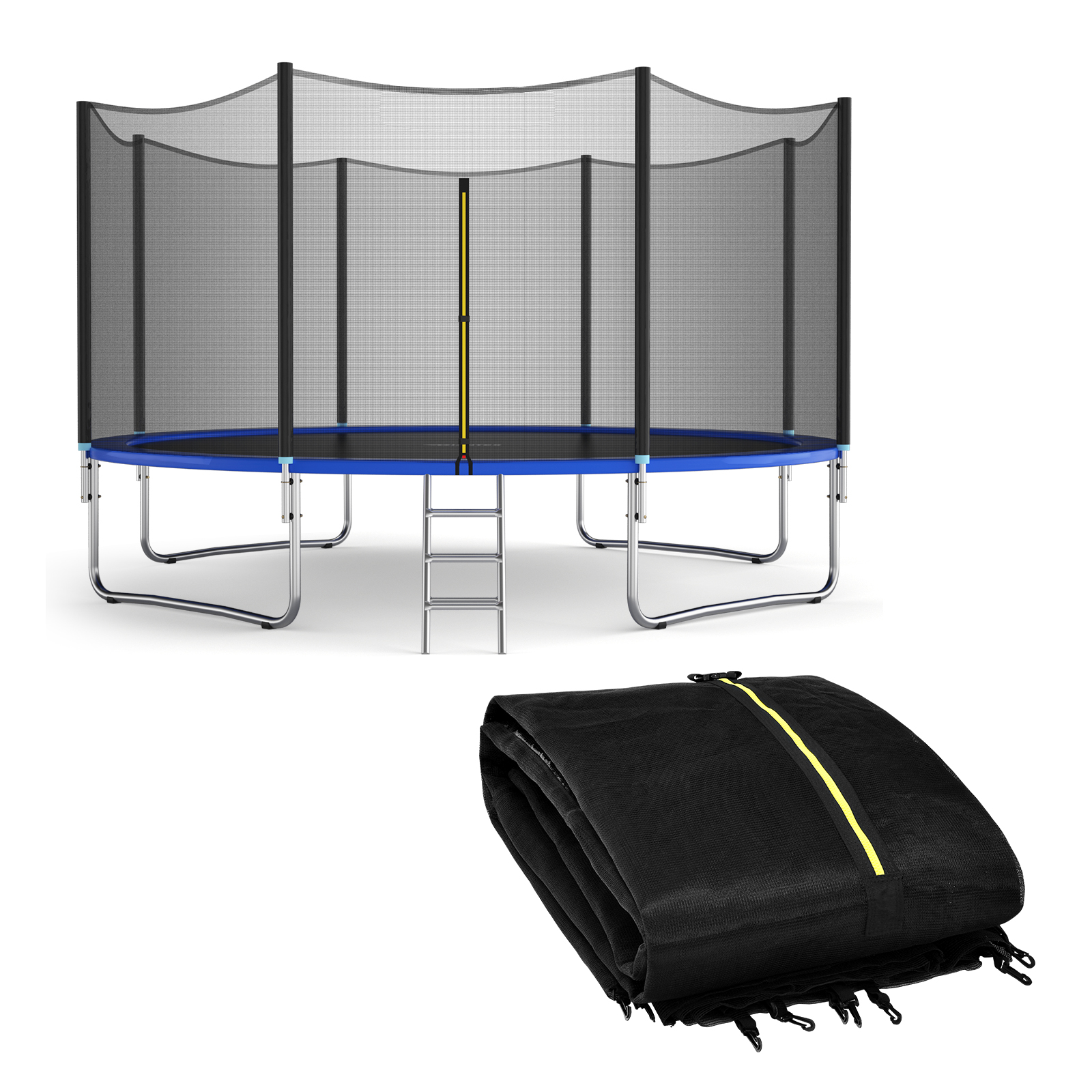12’/14′ Trampoline Safety Net Replacement Protection Enclosure Net with Zipper