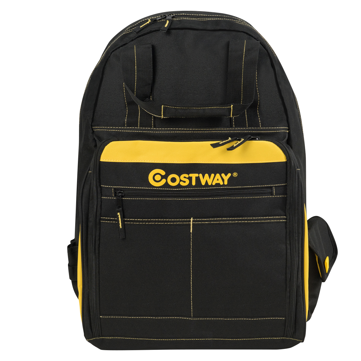 48POCKET HEAVYDUTY TOOL Backpack Padded Back Support Jobsite Bag