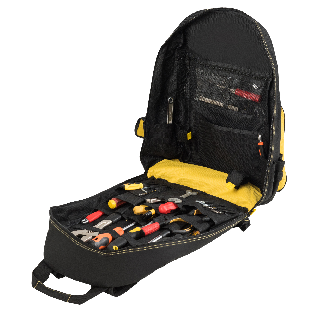 48POCKET HEAVYDUTY TOOL Backpack Padded Back Support Jobsite Bag