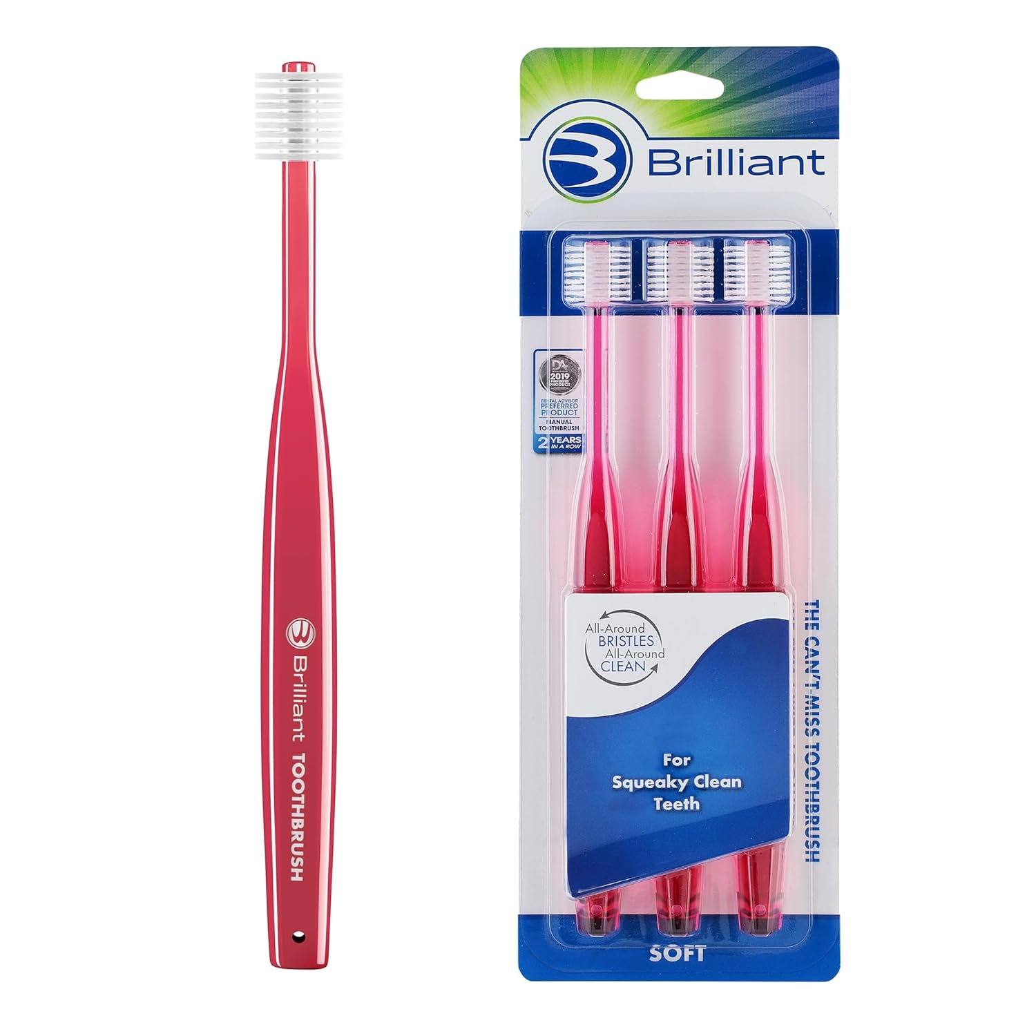 Brilliant Round Head 360° Toothbrush Soft 10000 Microfiber Bristles for Adults - Picture 15 of 23