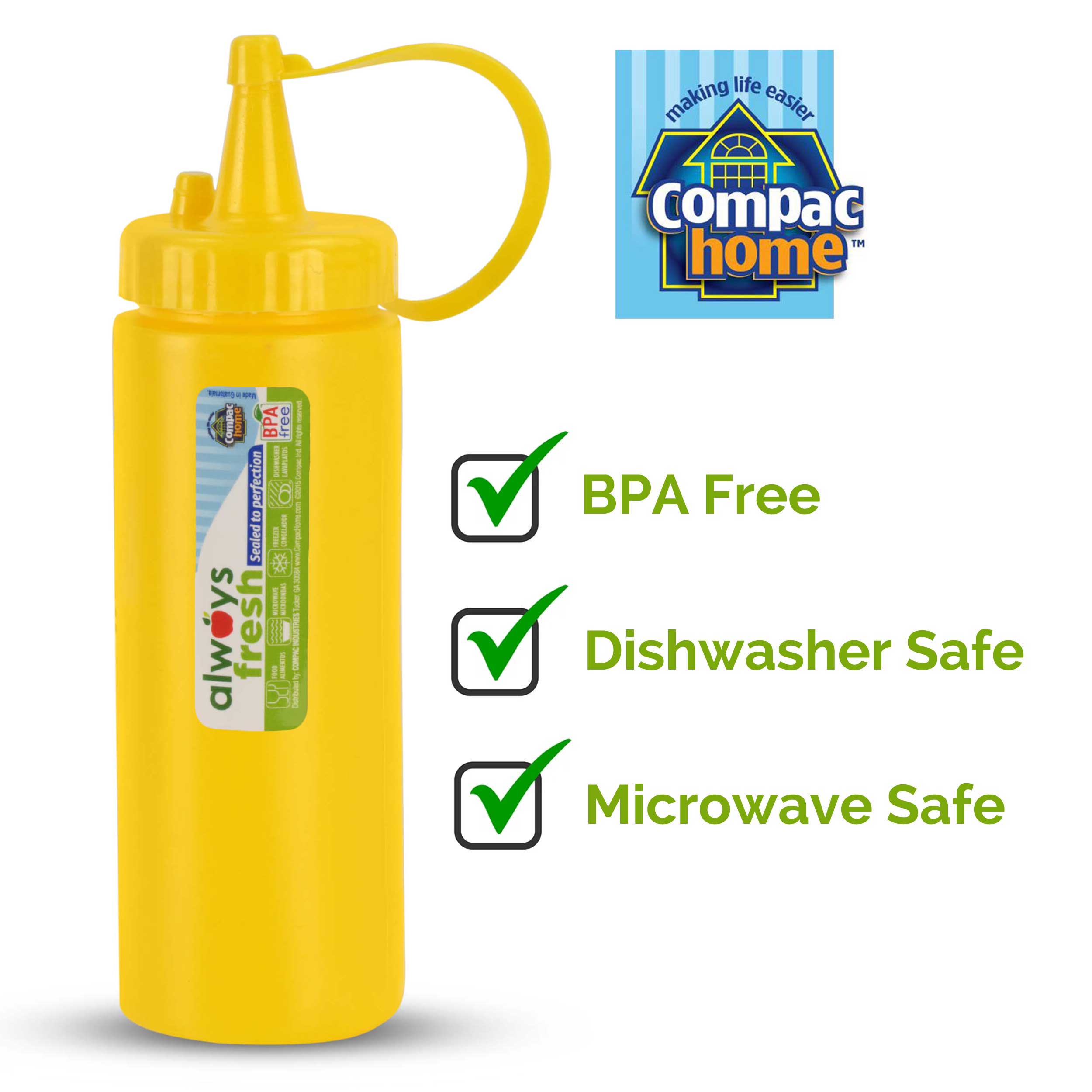 Compac Home Always Fresh Saucenspender wiederverwendbar Picknick Home College 6,5 oz - Bild 9 von 13