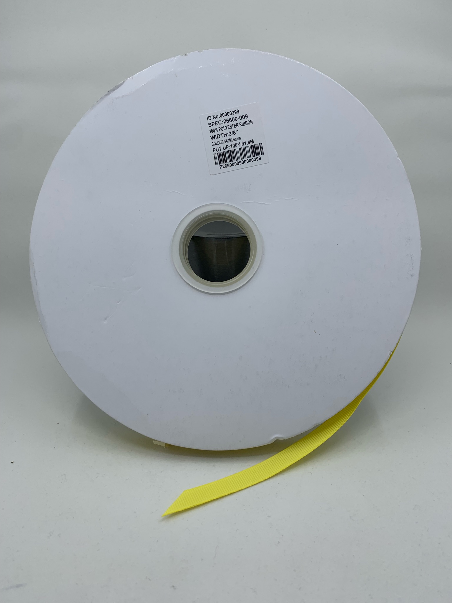 Polypropylene Grosgrain Ribbon 0.375in x 100 yards Assorted Solid Colors - Picture 6 of 7