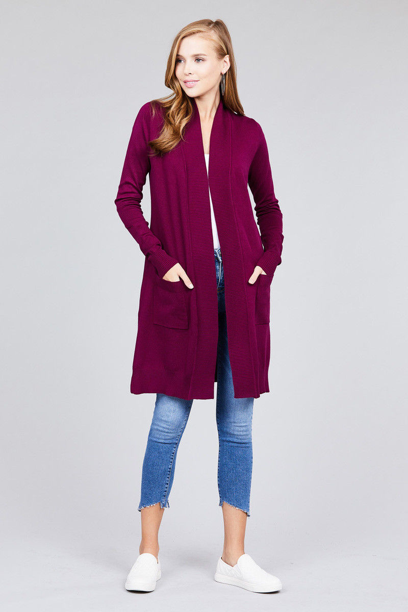 Nike purple cocoon long cardigan sweater size med | eBay