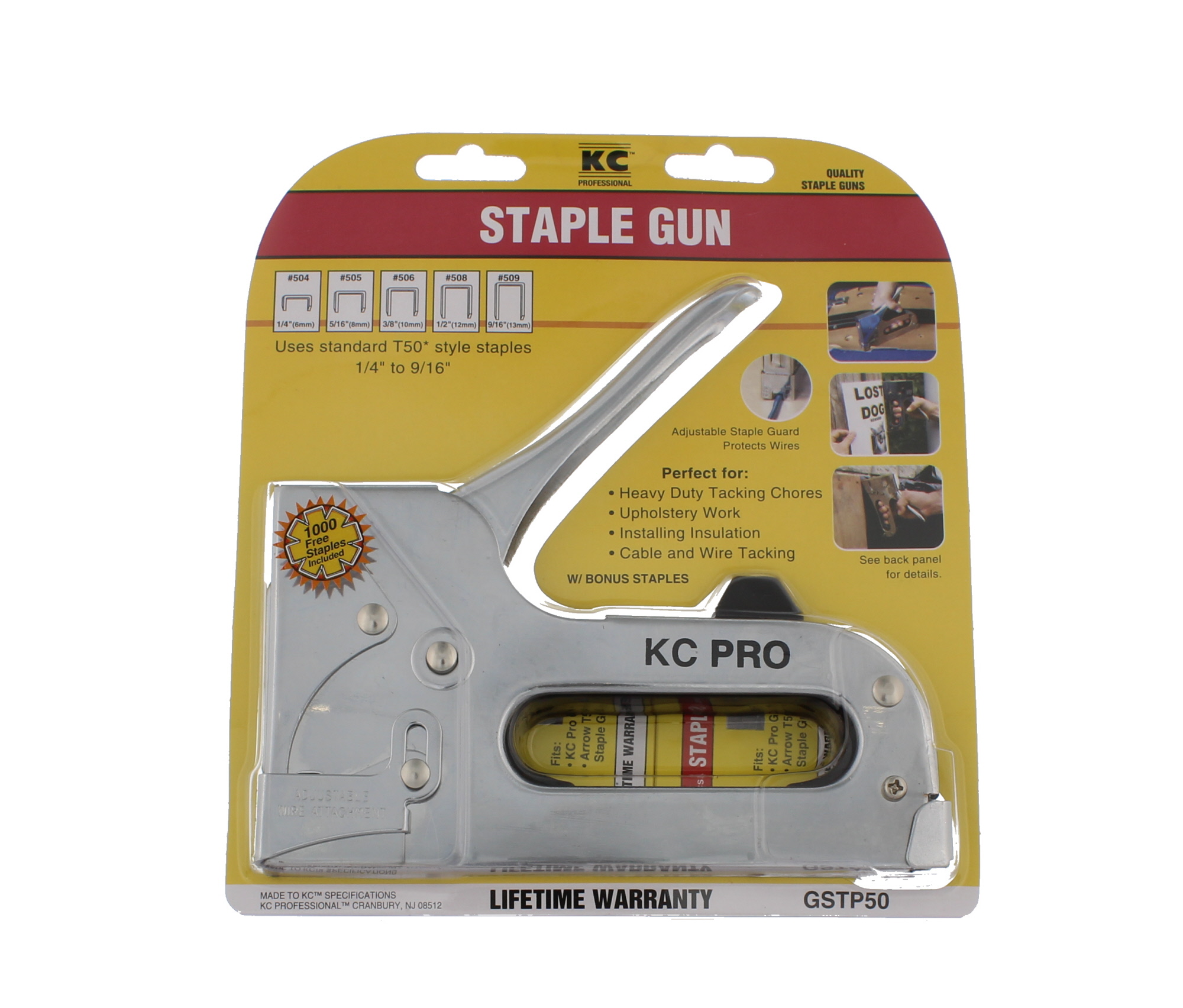 KC Professional GSTP50 HeavyDuty Staple Gun with Staples 75877113269