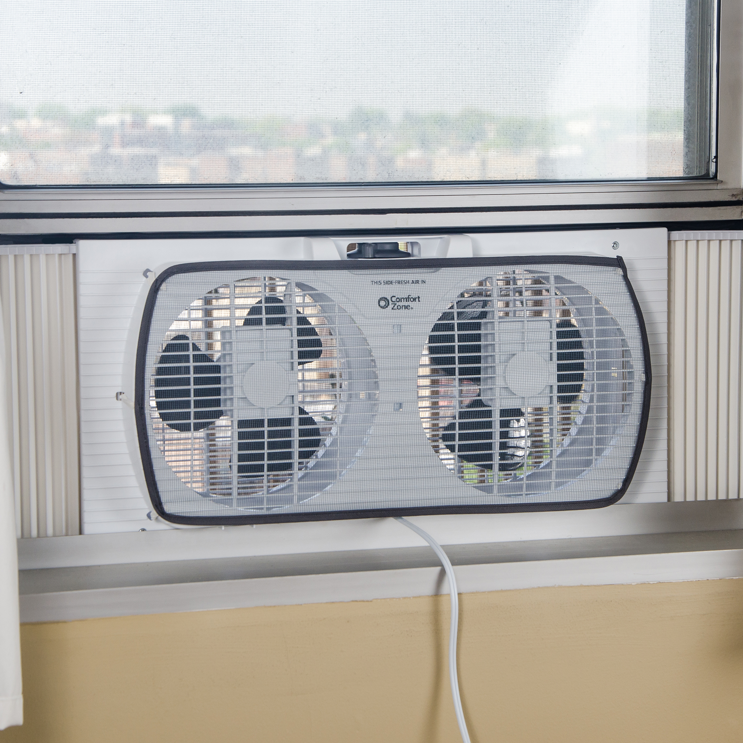Comfort Zone CZ319WT 2Speed Twin Window Fan with Manual Reversible